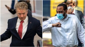 Rand Paul and challenger Charles Booker practice what they preach on COVID