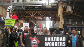 Rail unions protest Biden’s move to have Congress impose new pact