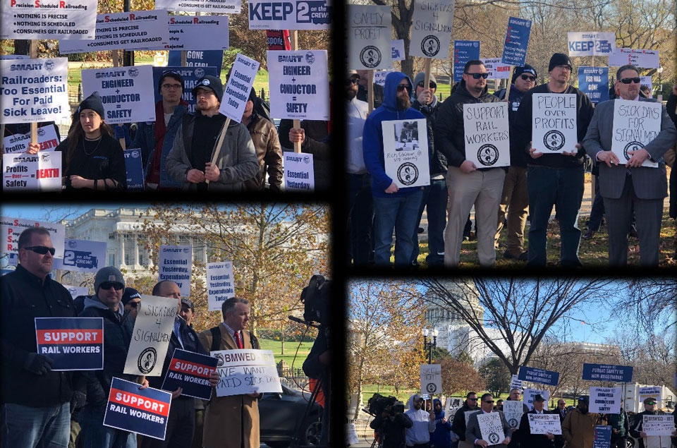 Rail workers vow to keep fighting for sick days, against corporate greed