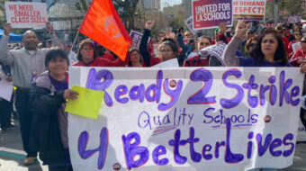 30,000 L.A. school support staffers to strike; teachers refuse to cross picket line