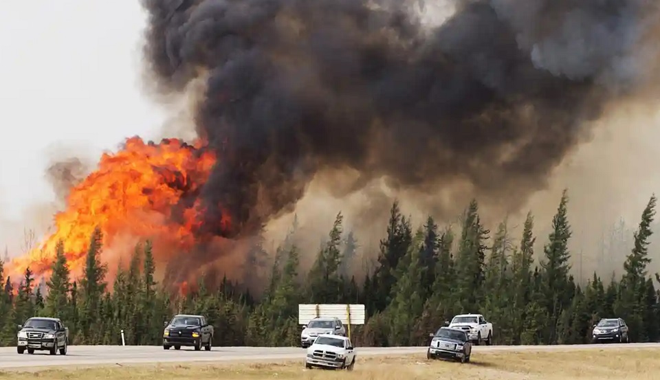 Wildfires have burned nearly one million acres in western Canada