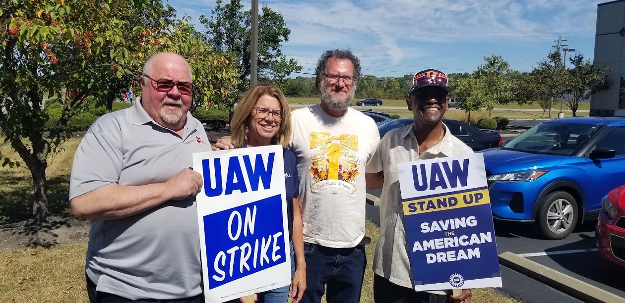 Striking workers at GM parts distribution center explain why they picket