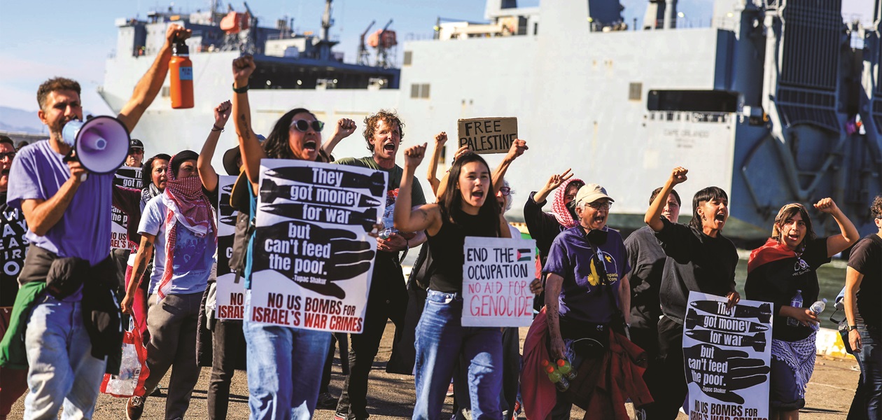 Oakland activists blockade port, delaying U.S. weapons cargo bound for Israel