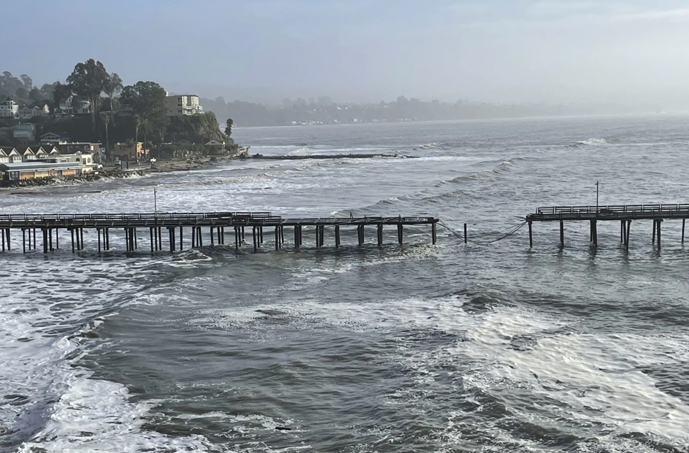 Rising seas and frequent storms are battering California’s piers, threatening the iconic landmarks