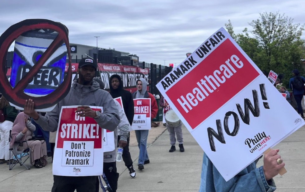 Philly Aramark stadium workers demand healthcare, raises, dignity