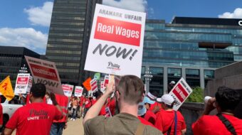 Philly stadium workers battle Aramark for fair wages and reliable health care