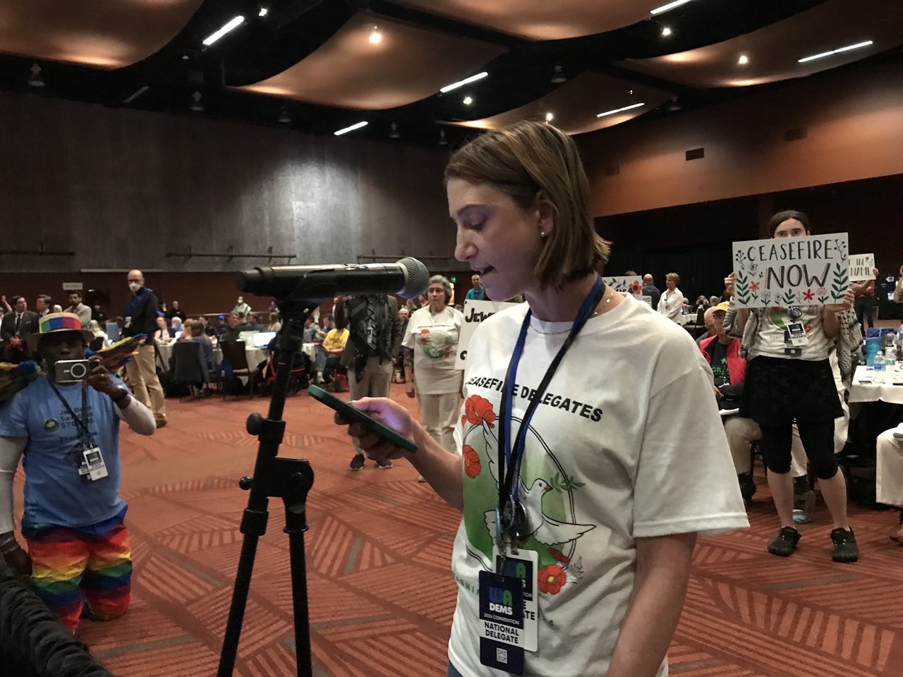 Evergreen Democratic convention votes for ceasefire, urges halt to U.S. weapons for Israel