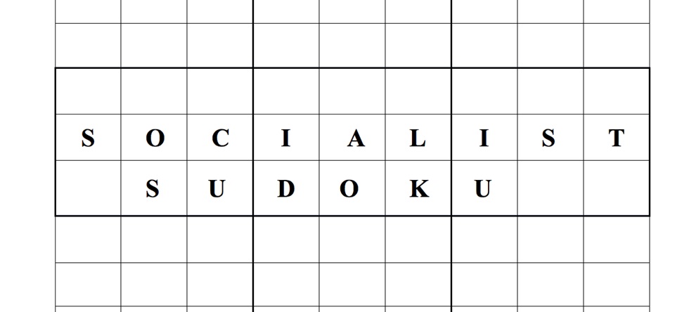 Socialist Sudoku – Nothing weird about this one