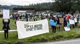 Protesters demand end to Israeli arms shipments at Washington State weapons depot