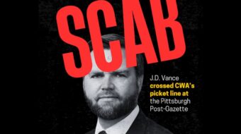 Scab J.D. Vance crosses News Guild picket line in Pittsburgh