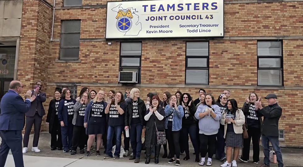 Nearly 10,000 Michigan nurses at Corewell Health join the Teamsters