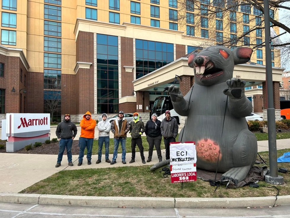 Illinois unions discover Marriott imported non-union contractors from around the country