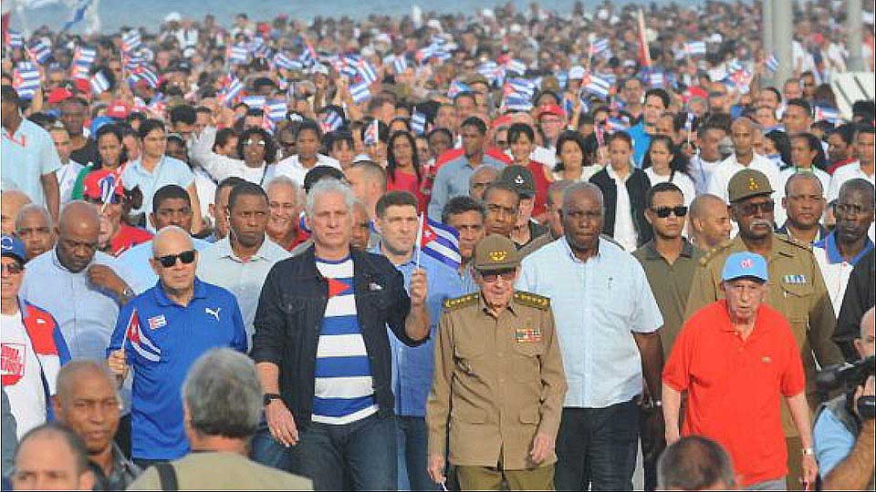 Militant still, Cubans march against U.S. blockade and hybrid war  