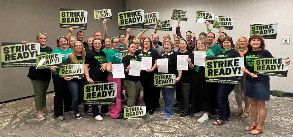 Chain bosses lead 5,000 Oregon health care workers to OK strike