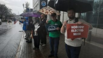 Asheville workers demand “hands off our unions!”