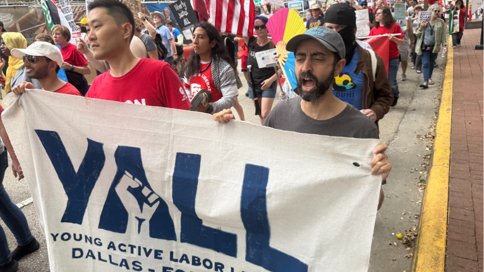 Dallas May Day march becomes jailhouse protest after labor leaders arrested