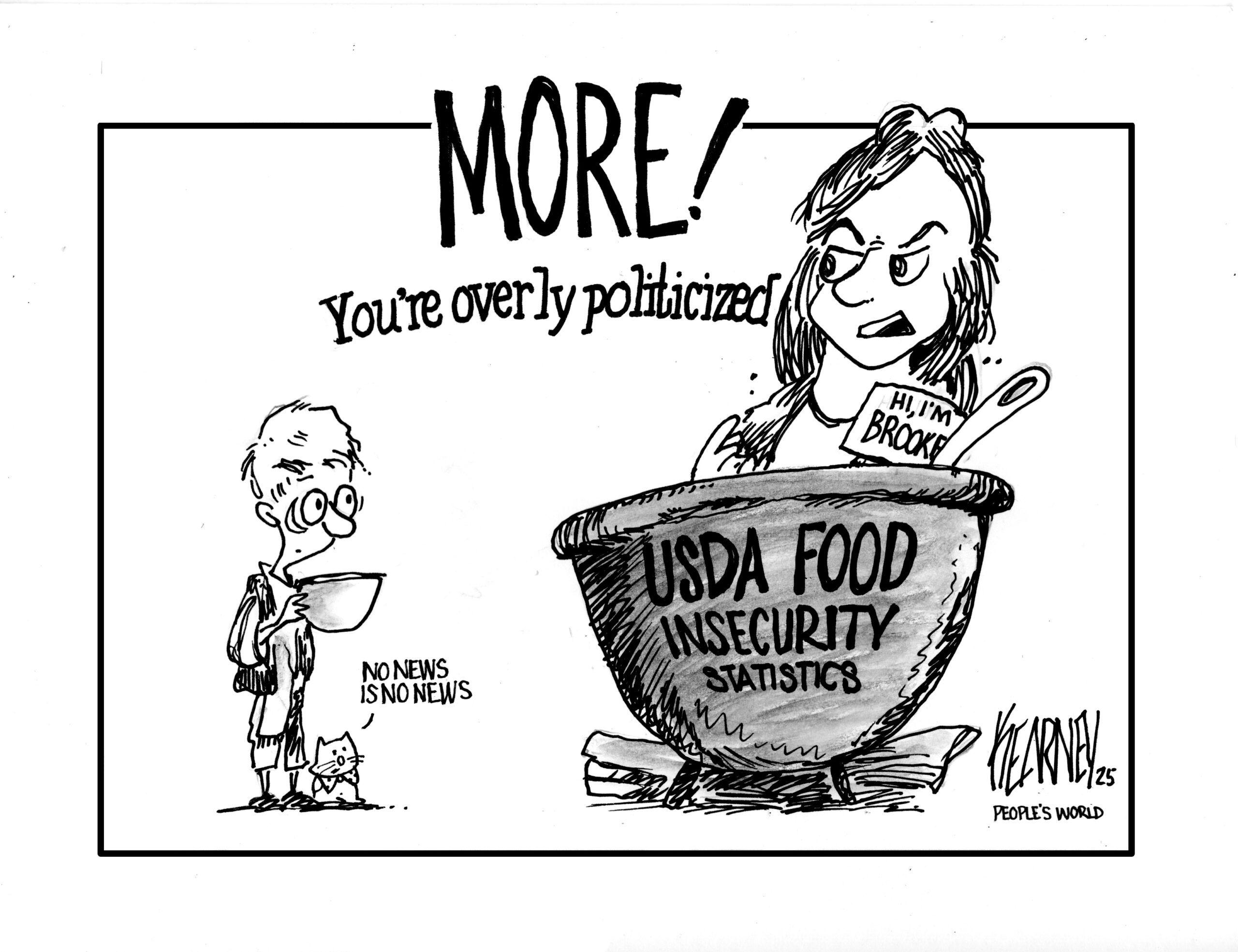 USDA pulls an ‘Oliver Twist,’  will stop collecting statistics on food insecurity, calls numbers “overly politicized”