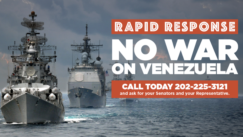 RAPID RESPONSE: No war on Venezuela