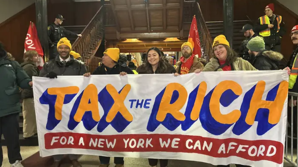 Mamdani backers descend on Albany, demanding ‘Tax the Rich’