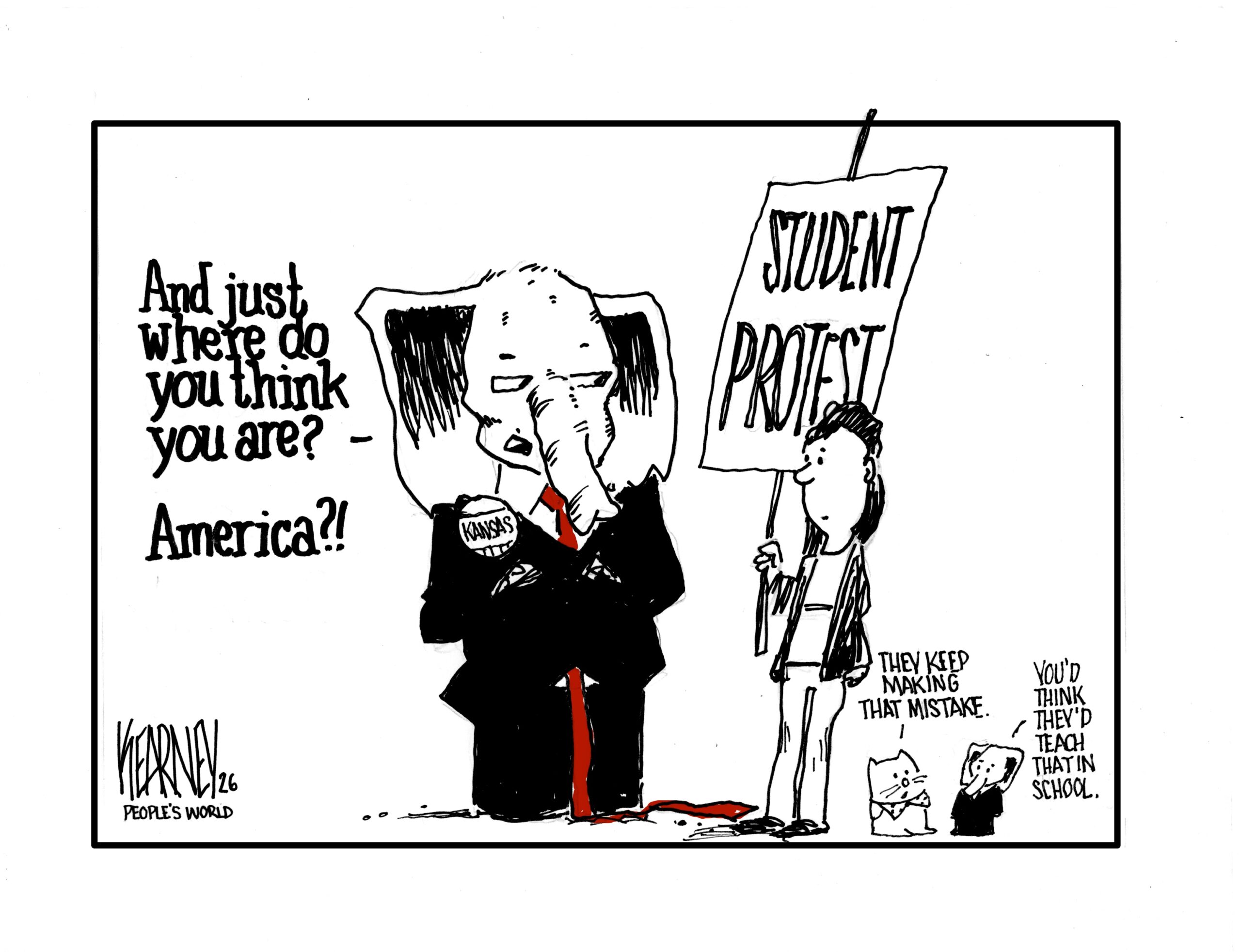 Kansas Senate votes to stop students’ First Amendment right to join public protests