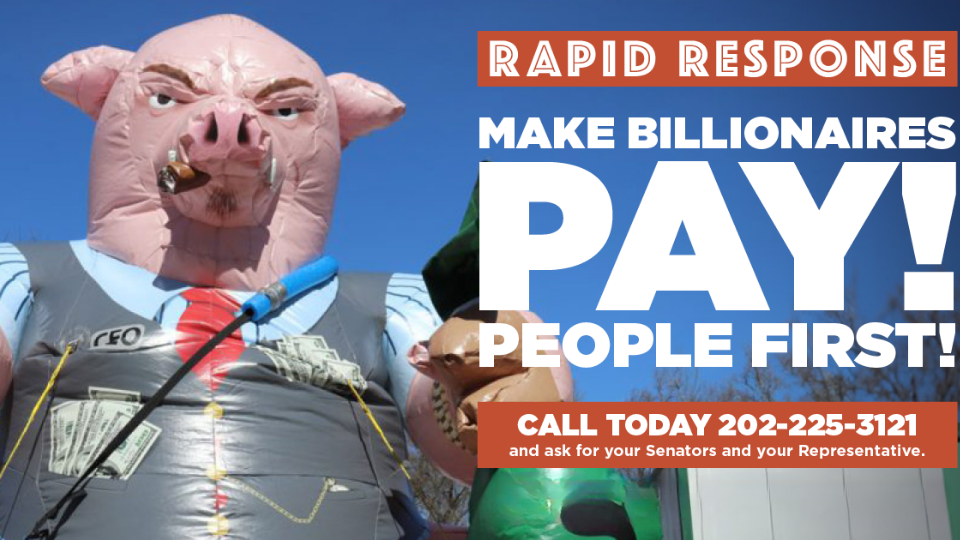 Tell Congress: Make billionaires pay — people first!