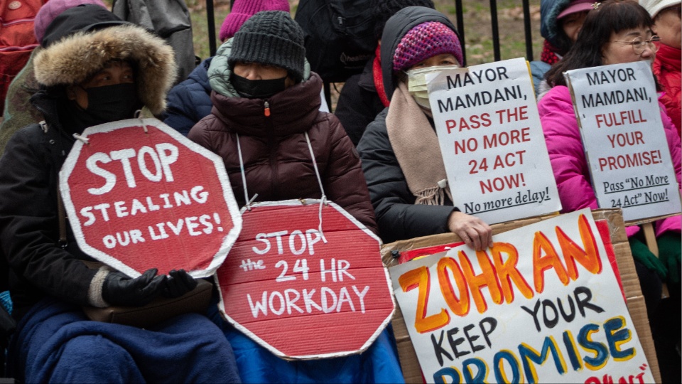 Home care workers push to end 24-hour shifts, tell Mamdani: ‘Keep your promise’