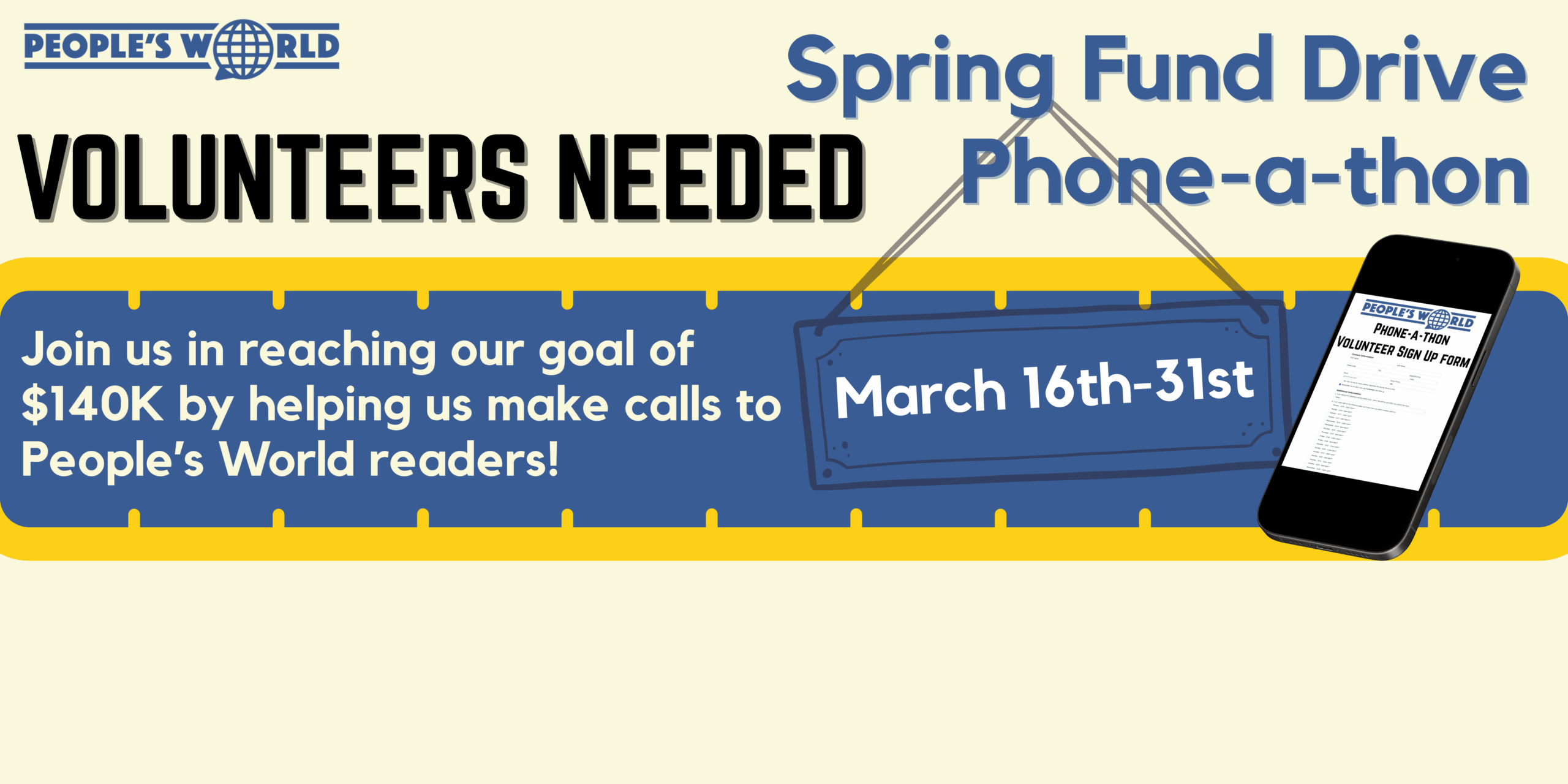 Can you help? Volunteers needed for People’s World phone-a-thon