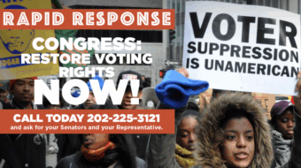Rapid Response: Congress restore voting rights now!