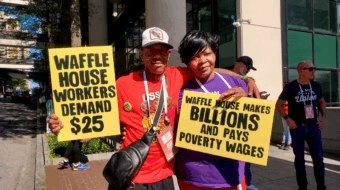 Waffle House workers: 'We work, we sweat, put $25 on our check!’