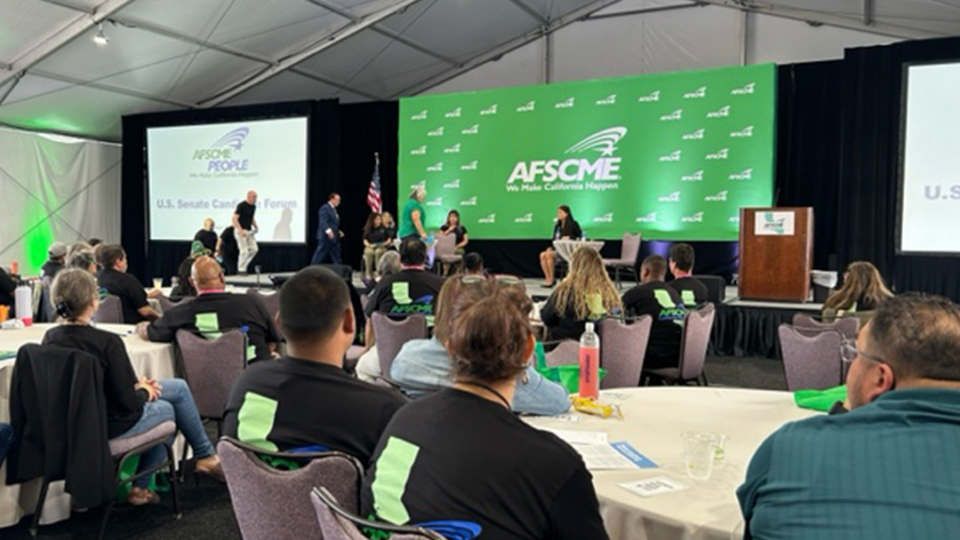 AFSCME’s Saunders urges workers to keep up the fight