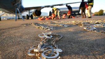 No Love for ICE Air: Texas activists protest deportation flight operators