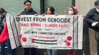 Illinois pension board hit with protest demanding divestment