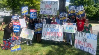 Autism support workers in Maryland on first-ever strike