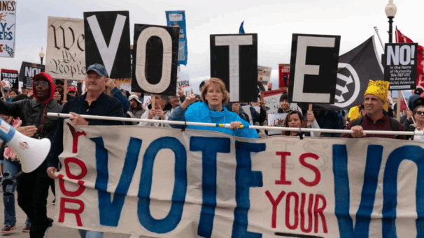 Thousands of No Kings rallies across nation shout ‘vote out MAGA’