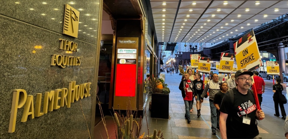 Chicago hotel workers one week on strike, more could walk out